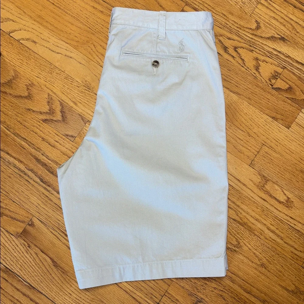 New Polo Ralph Lauren Classic Khaki Cream 10-inch Relaxed Fit Men's Short W/34